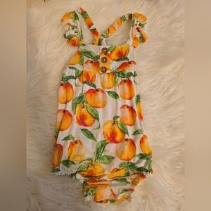 Posh Peanut Georgia Peach Bubble Romper
